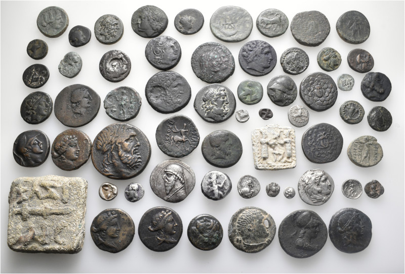 A lot containing 59 silver and bronze coins. All: Greek. Fine to very fine. LOT ...