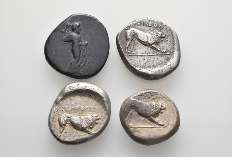 A lot containing 4 silver coins. All: Tetradrachms of Hekatomnos. Fine to very f...