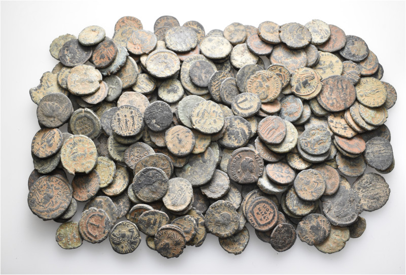 A lot containing 242 bronze coins. Mainly: Roman Imperial. Fair to fine. LOT SOL...