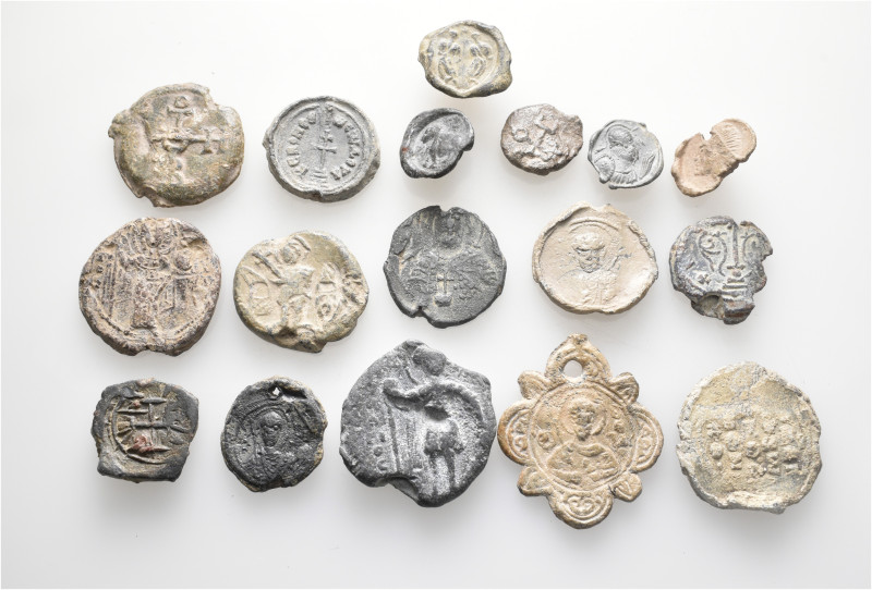 A lot containing 17 lead seals. All: Roman and Byzantine. Fine to very fine. LOT...