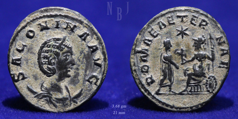 Roman Empire: SALONINA (Wife of Gallienus) AE Roman Follis, Antioch mint, Obvers...