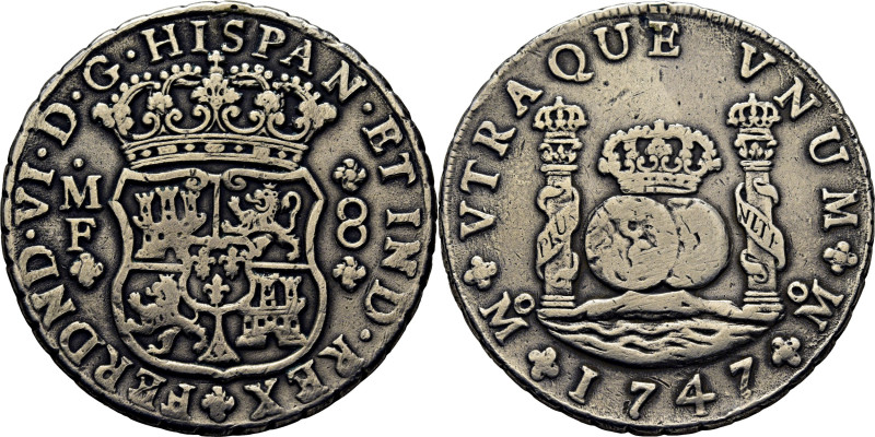 FERNANDO VI. México. 8 reales. 1747. MF. Cy10545. 26´7 g. Ligera oxidación super...