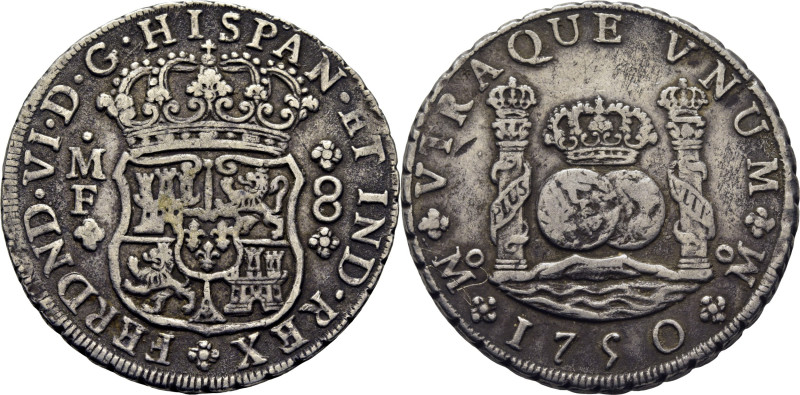 FERNANDO VI. México. 8 reales. 1750. MF. Cy10559. 26´88 g. Ligera oxidación supe...
