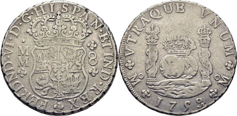 FERNANDO VI. México. 8 reales. 1759. MM. Cy10637. 26´67 g. Abundantes marquitas....