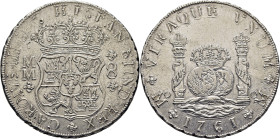CARLOS III. México. 8 reales. 1761. MM. Cierto atractivo