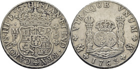 CARLOS III. México. 8 reales. 1763. MF