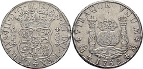CARLOS III. México. 8 reales. 1769. MF. Mejor que EBC. Cierto atractivo