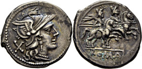 ROMA REPÚBLICA. 269 aC. y siguientes. Denario de 10 ases. Anónimo. Tono. Cierto atractivo