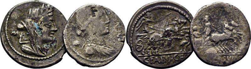 ROMA REPÚBLICA. Hacia 96 aC. Fabia. Denario. CXVII-7. Hacia 73 aC. Farsuleia. De...
