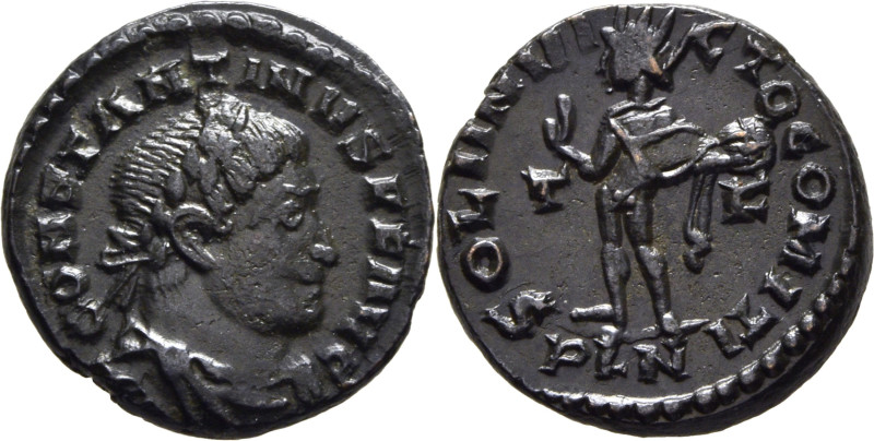 ROMA IMPERIO. 313-314 dC. Constantino. Follis. Londres 1ª oficina. SOLI INVICTO ...
