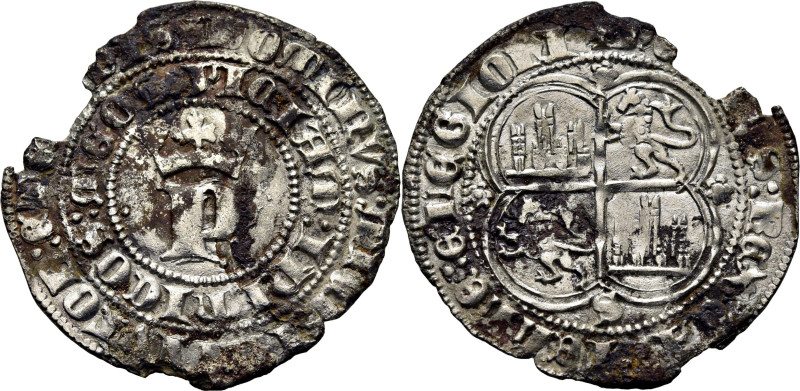 PEDRO I. Sevilla. Real. 1350-69. Leyenda interior del anverso comienza PICI. La ...