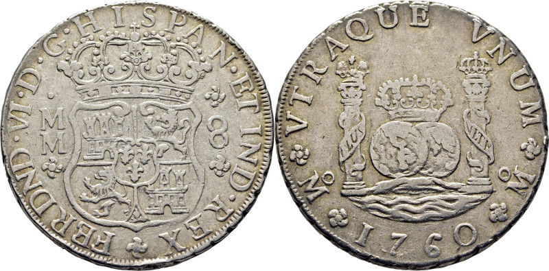 FERNANDO VI. México. 8 reales 1760. MM. Cy10646. 26´88 g. Marquitas. Mejor que M...