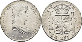 FERNANDO VII. Lima. 8 reales. 1817. JP. EBC