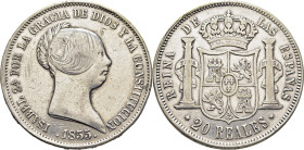 ISABEL II. Madrid. 20 reales. 1855