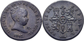 ISABEL II. Segovia. 1 maravedí. 1842