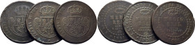 ISABEL II. Segovia. 1/2 real/5 décimas. 1850 (2) y 1851…Lote de 3