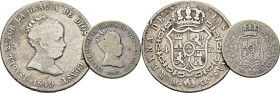 ISABEL II. Madrid. 4 reales y 1 real. 1849. 1847… Lote de 2