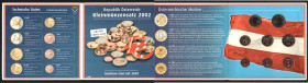 AUSTRIA. Euro set de 2 euros a 1 céntimo. 2002. Cartera de la M.Osterreich. Lote de 8