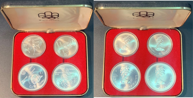 CANADÁ. Olimpiada de Montreal 1976. 10 y 5$. 1975. IV Serie. 1975. En su estuche...