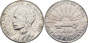 CUBA. 1 peso. 1853-1953. Marta en su centenario