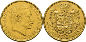 DINAMARCA. Cristian X. 20 kor. 1915. EBC-. Tono