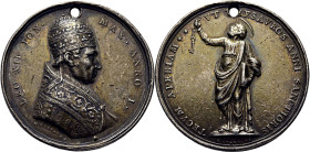 ESTADOS PONTIFICIOS. León XII. Medalla de Año Santo y primero de su pontificado. Tono