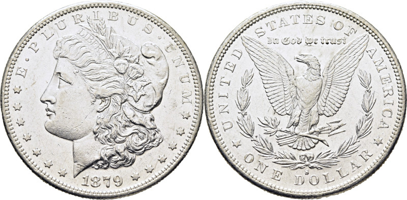 EE.UU/USA. Morgan. 1 dólar. 1879 S. K110. Leves suaves y finas rayitas (hairline...
