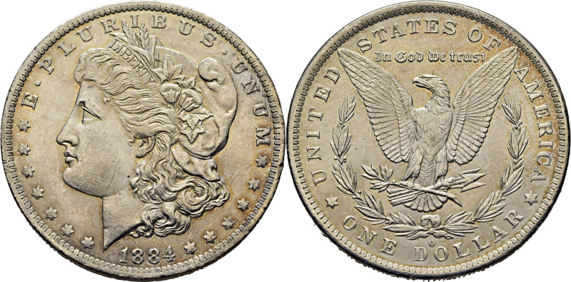 EE.UU/USA. Morgan. 1 dólar. 1884 O. K110 (37$). Mínimas marquitas. SC, brillo or...