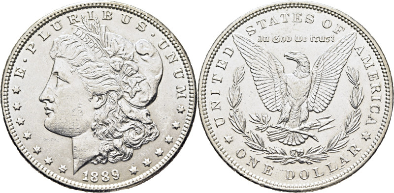 EE.UU/USA. Morgan. 1 dólar. 1889. K110 (39$). Marquitas. Erosión en la cara. SC-...