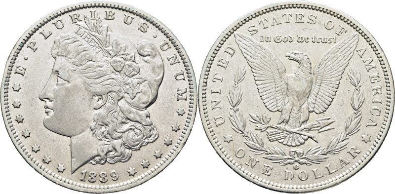 EE.UU/USA. Morgan. 1 dólar. 1889 0. K110 (39$). Mejor que EBC/EBC+, brillo origi...