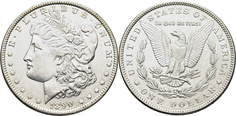 EE.UU/USA. Morgan. 1 dólar. 1890. K110 (39$). Suaves y finas rayitas (hairlines)...