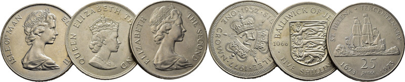 MAN, ISLA DE. Isabel II. 1 corona. Jubileo de plata del reinado. 1952-1977. JERS...