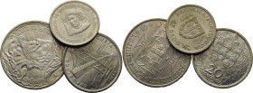 PORTUGAL. 5, 20 y 50 escudos. 1960, 1966 y 1969. Don Enrique, Puente Salazar y Vasco de Gama. Lote de 3