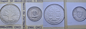 PORTUGAL. 50 y 5 escudos. 1971 y 1960. Banco de Portugal y Don Enrique. Lote de 2