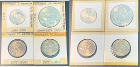 PORTUGAL. 50 y 5 escudos. 1971 y 1960. Banco de Portugal y Don Enrique. Lote de 4