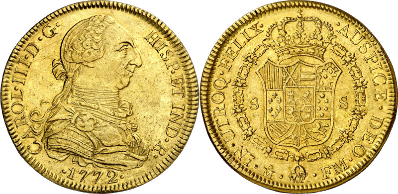 1772. Carlos III. México. FM. 8 escudos. (AC. 1998) (Cal.Onza 759). Punto delant...