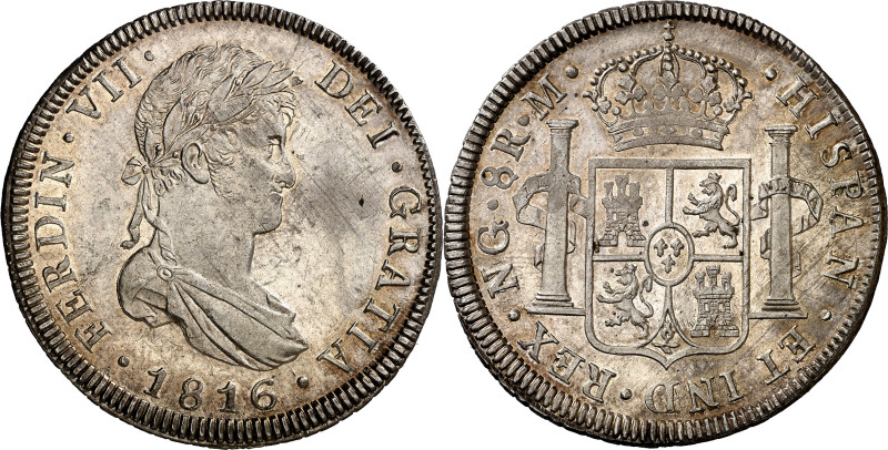 1816. Fernando VII. Guatemala. M. 8 reales. (AC. 1229). Muy bella. Acuñación Pro...