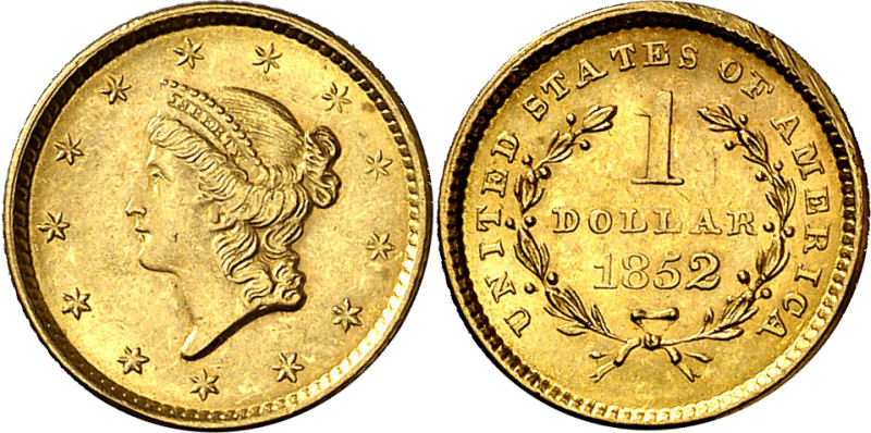 Estados Unidos. 1852. Filadelfia. 1 dólar. (Fr. 84) (KM. 73). Raspadura en el ca...