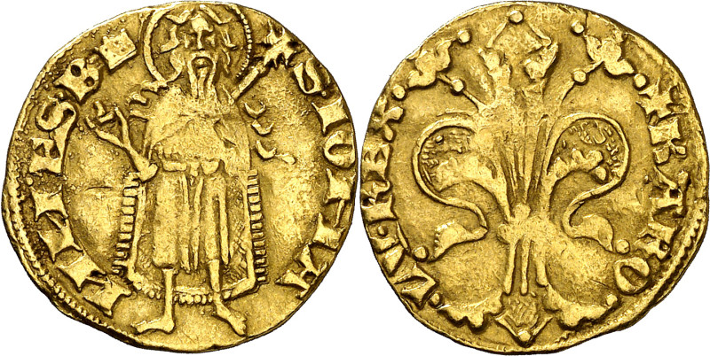 Hungría. Carlos I (1307-1342). Florín. (Fr. 2). Escasa. AU. 3,54 g. MBC.