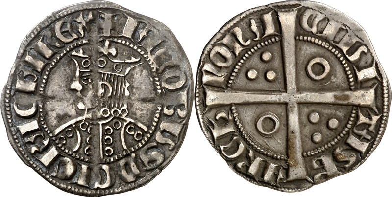 Jaume II (1291-1327). Barcelona. Croat. (Cru.V.S. 335.1) (Badia 55) (Cru.C.G. 21...