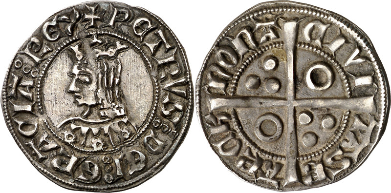 Pere III (1336-1387). Barcelona. Croat. (Cru.V.S. 402.1) (Badia 212) (Cru.C.G. 2...