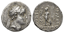 Kings of Cappadocia, Ariobarzanes I Philoromaios (95-63 BC). AR Drachm (16mm, 4.16 g). Mint B (Eusebeia under Mt. Tauros), year 2 (94/3 BC). Diademed ...