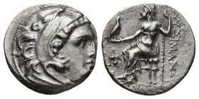 KINGS of THRACE, Macedonian. Lysimachos. 305-281 BC. AR Drachm (17mm, 4.20 g). In the types of Alexander III of Macedon. Teos mint. Struck circa 299/8...