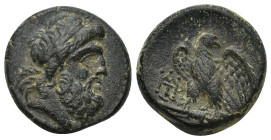 KINGS OF GALATIA. Deiotaros (Circa 62-40 BC). Ae. (18mm, 7.00 g) Obv: Laureate head of Zeus right. Rev: Eagle standing left on thunderbolt, head right...