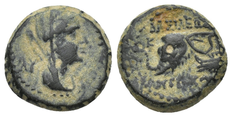 Seleukid Kingdom. Antiochos IV Epiphanes. 175-164 B.C. AE (14mm, 3.50 g). Ake-Pt...