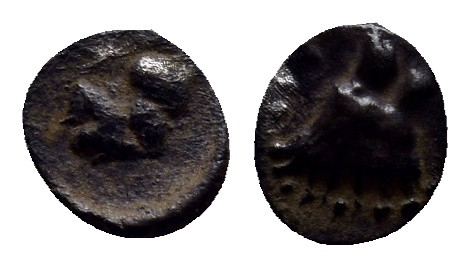 Pamphylia, Side. Ca. 3rd-2nd century B.C. AR obol (6mm, 0.10 g). Helmeted head o...