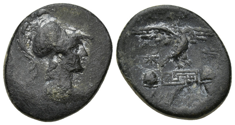 Phrygia, Apameia. Ca. 100-50 B.C. AE (20mm, 6.92 g). Uncertain magistrate. Bust ...