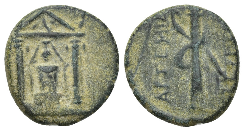 PAMPHYLIA. Perge. (3rd century BC). Ae. (17mm, 3.79 g) Obv: Cult statue of Artem...