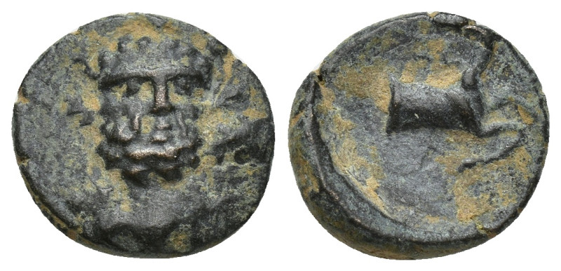 PISIDIA, Selge. 2nd-1st centuries B.C. AE. (14mm, 2.29 g) Laureate and bearded h...