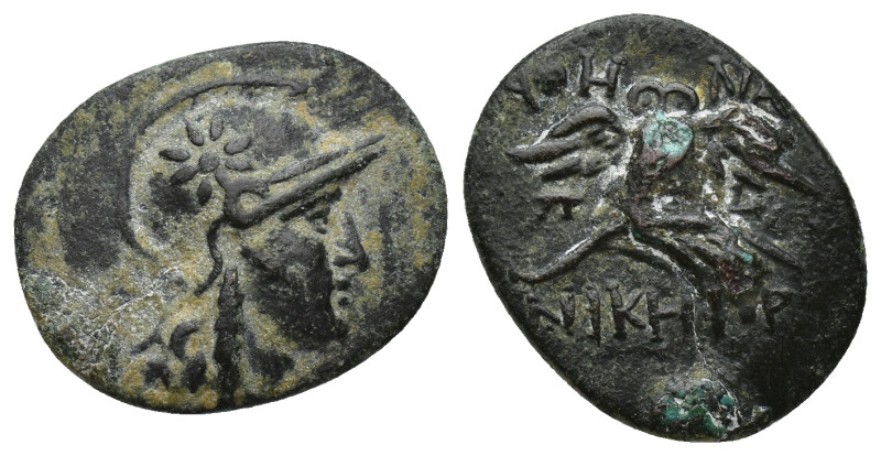 MYSIA. Pergamon. Ae (19mm, 2.65 g) (Circa 200-133 BC). Obv: Head of Athena right...